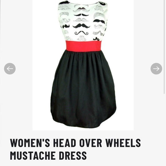 New with tags Hemet HEAD OVER WHEELS MUSTACHE DRESS in size XL - Picture 1 of 7